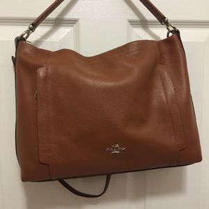 Tan Coach Shoulder/ Crossbody bag. Everyday bag!